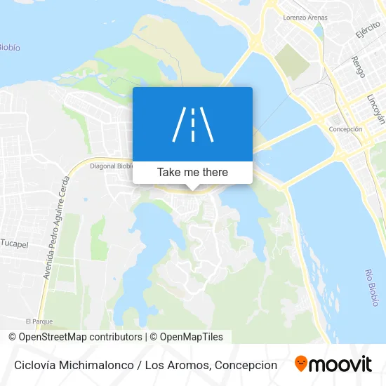Ciclovía Michimalonco / Los Aromos map