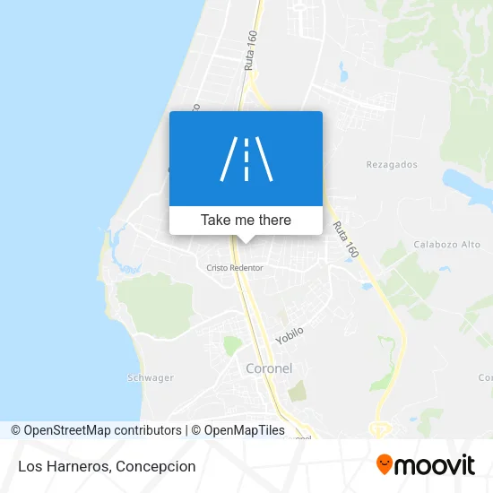 Los Harneros map