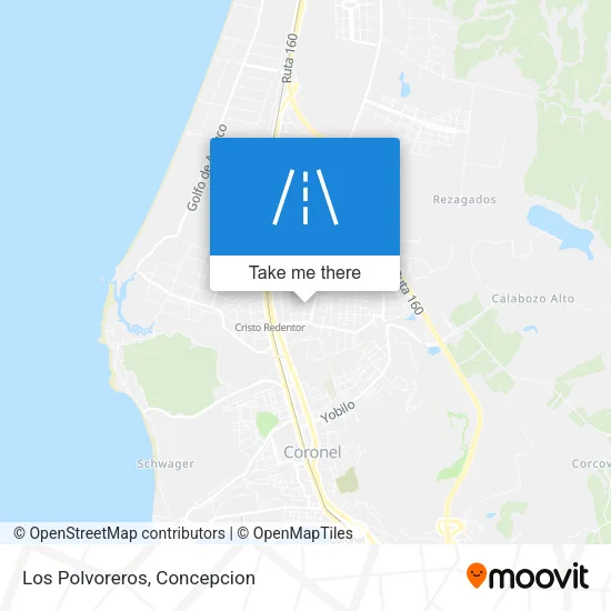 Los Polvoreros map