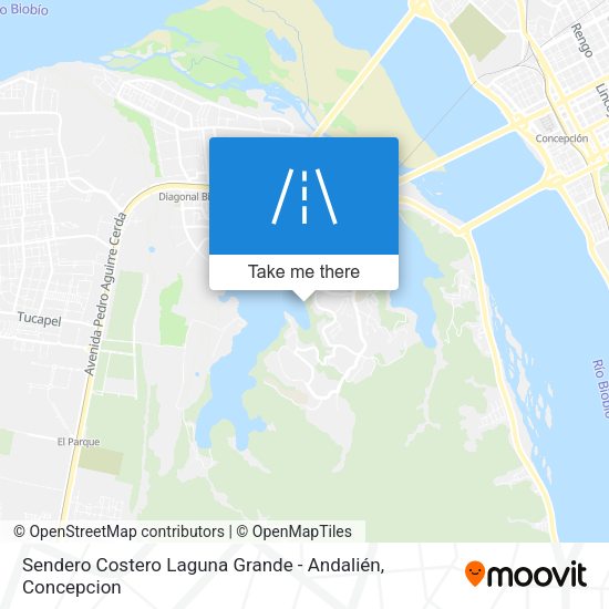 Mapa de Sendero Costero Laguna Grande - Andalién