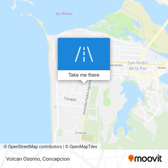 Volcán Osorno map