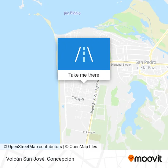 Mapa de Volcán San José