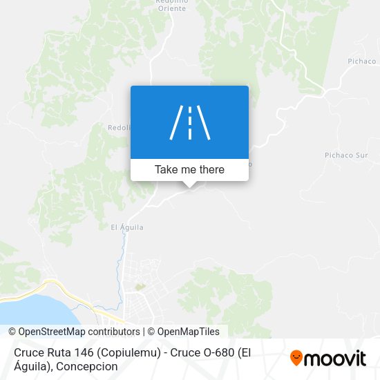 Cruce Ruta 146 (Copiulemu) - Cruce O-680 (El Águila) map