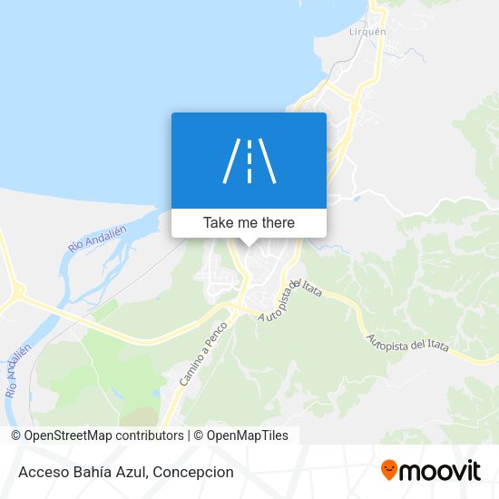 Acceso Bahía Azul map