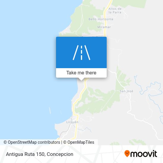 Mapa de Antigua Ruta 150