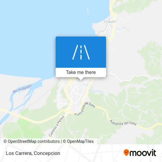 Mapa de Los Carrera