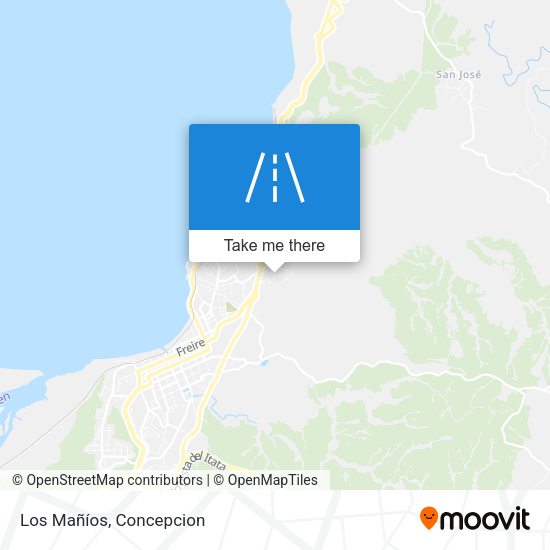 Los Mañíos map
