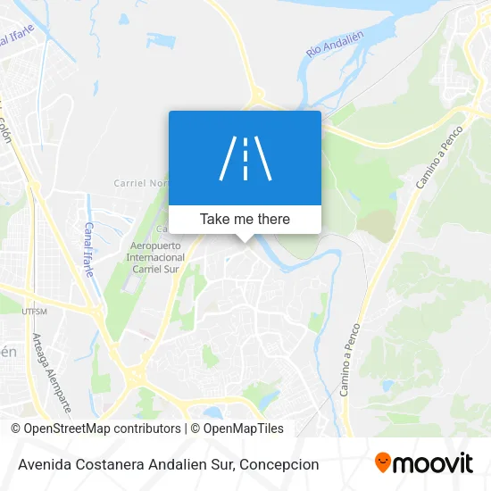 Mapa de Avenida Costanera Andalien Sur