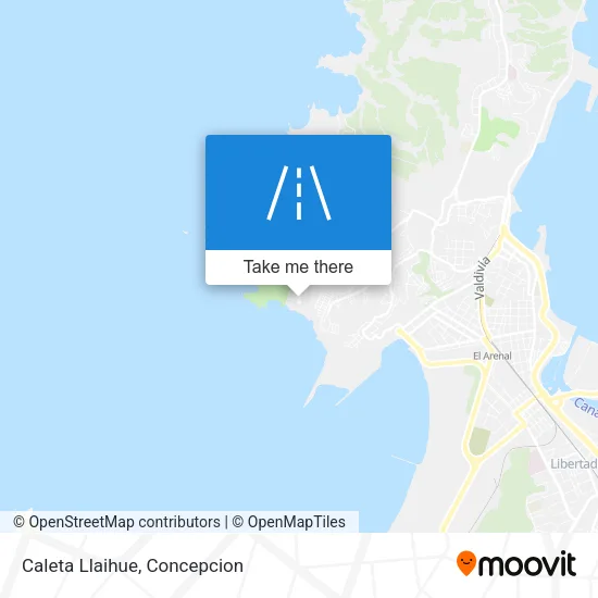 Mapa de Caleta Llaihue