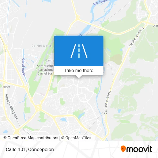 Calle 101 map