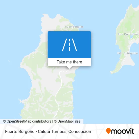 Fuerte Borgoño - Caleta Tumbes map