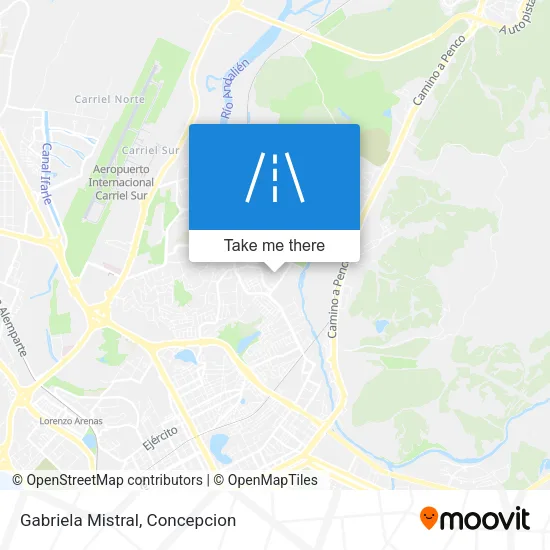 Gabriela Mistral map