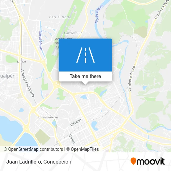 Juan Ladrillero map