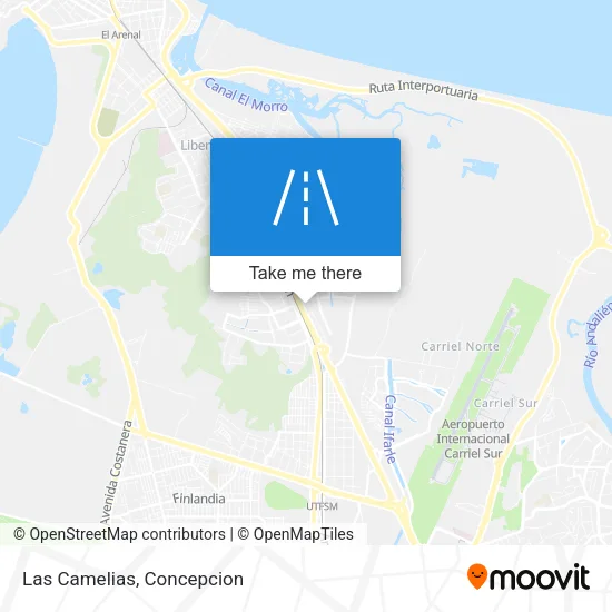 Las Camelias map