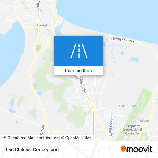 Las Chilcas map