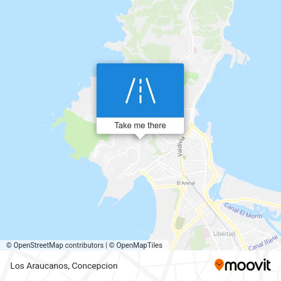 Los Araucanos map