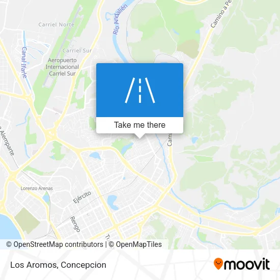 Los Aromos map