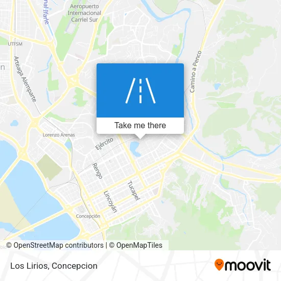 Los Lirios map