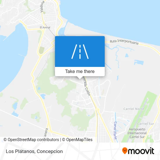 Los Plátanos map