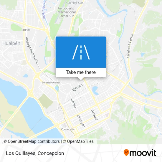 Los Quillayes map