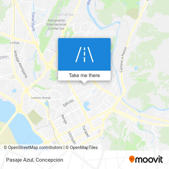 Pasaje Azul map