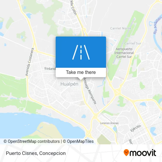 Puerto Cisnes map