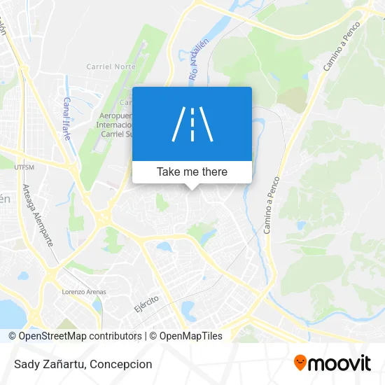 Sady Zañartu map