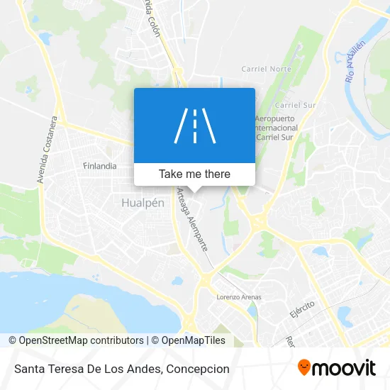 Santa Teresa De Los Andes map