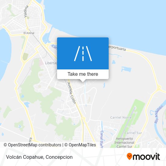 Mapa de Volcán Copahue