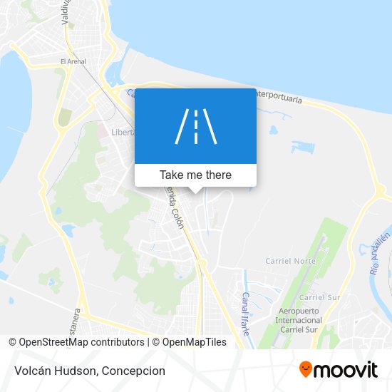 Mapa de Volcán Hudson