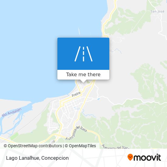 Lago Lanalhue map