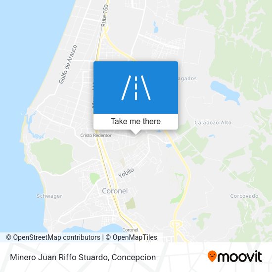 Minero Juan Riffo Stuardo map