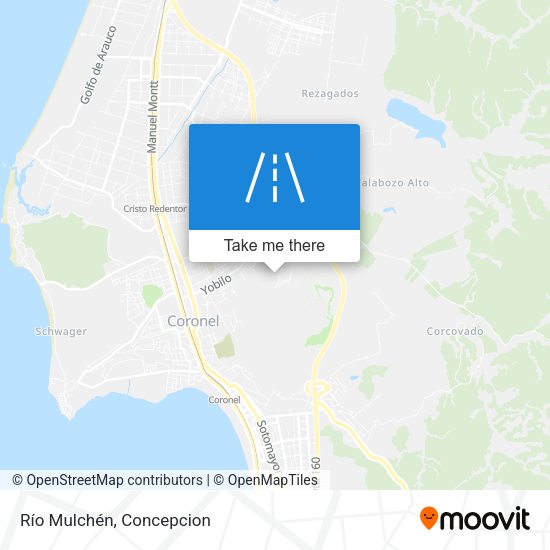 Río Mulchén map