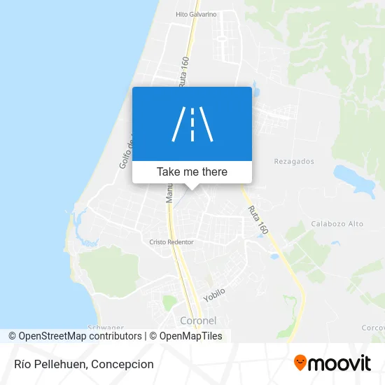 Río Pellehuen map