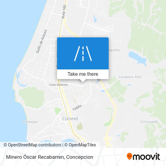 Minero Óscar Recabarren map