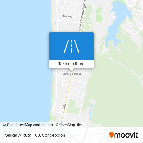 Mapa de Salida A Ruta 160