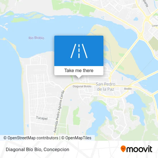 Diagonal Bío Bío map