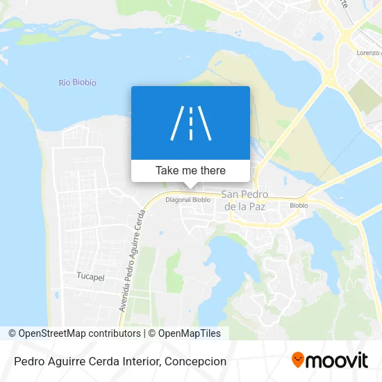 Pedro Aguirre Cerda Interior map