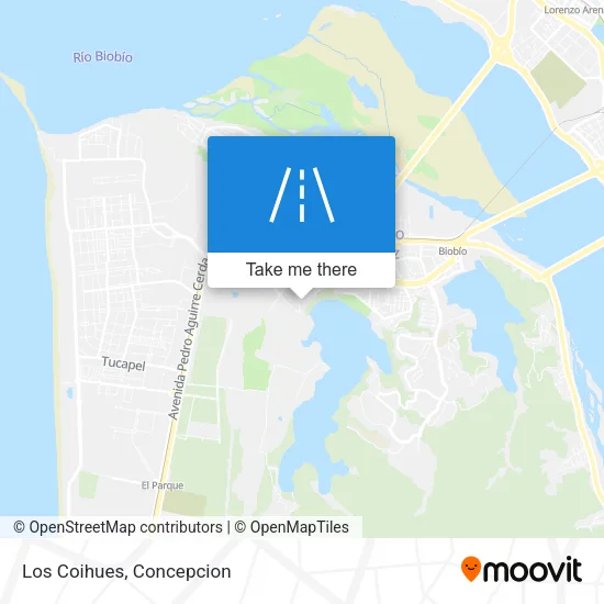 Los Coihues map