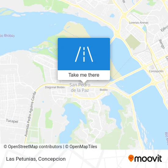 Las Petunias map