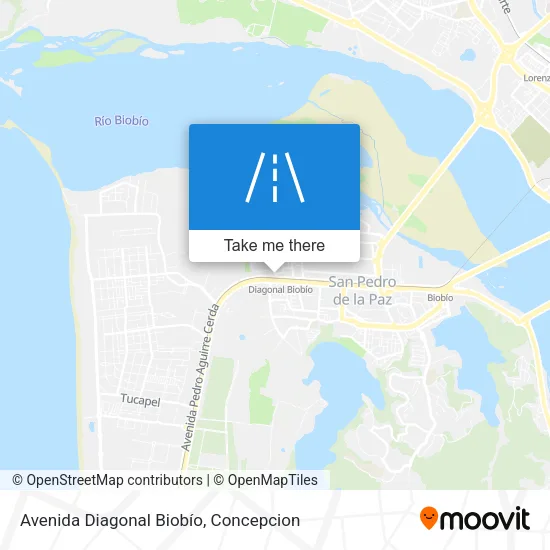 Mapa de Avenida Diagonal Biobío
