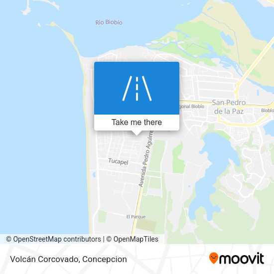 Volcán Corcovado map