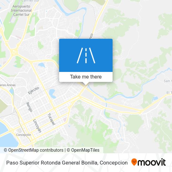 Paso Superior Rotonda General Bonilla map