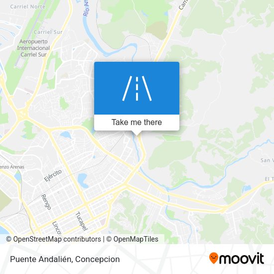 Puente Andalién map