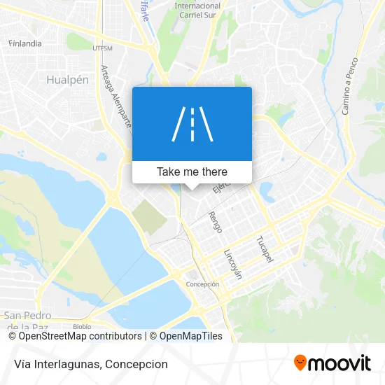 Vía Interlagunas map