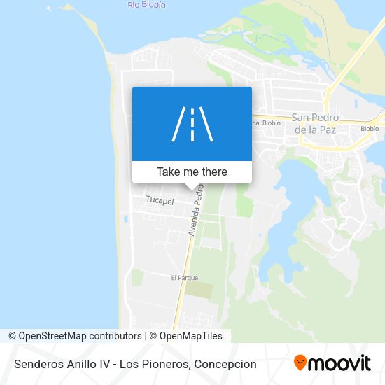 Senderos Anillo IV - Los Pioneros map