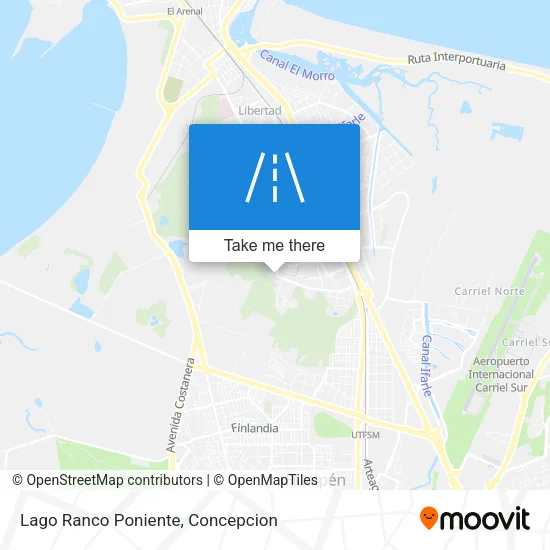 Lago Ranco Poniente map