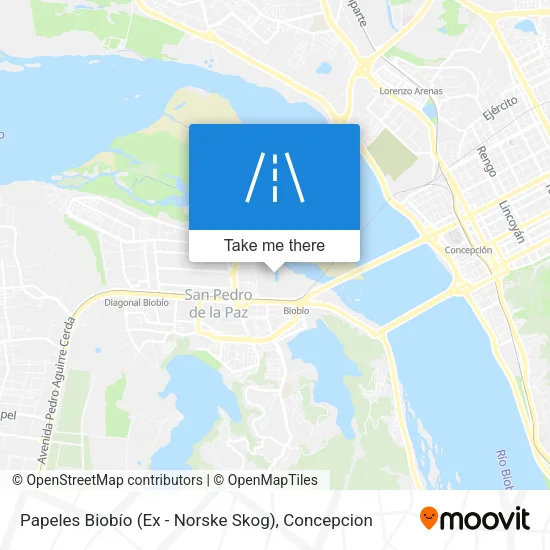 Mapa de Papeles Biobío (Ex - Norske Skog)