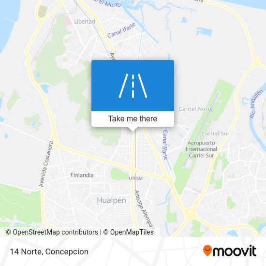 Mapa de 14 Norte