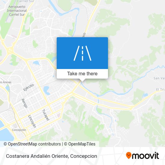 Costanera Andalién Oriente map